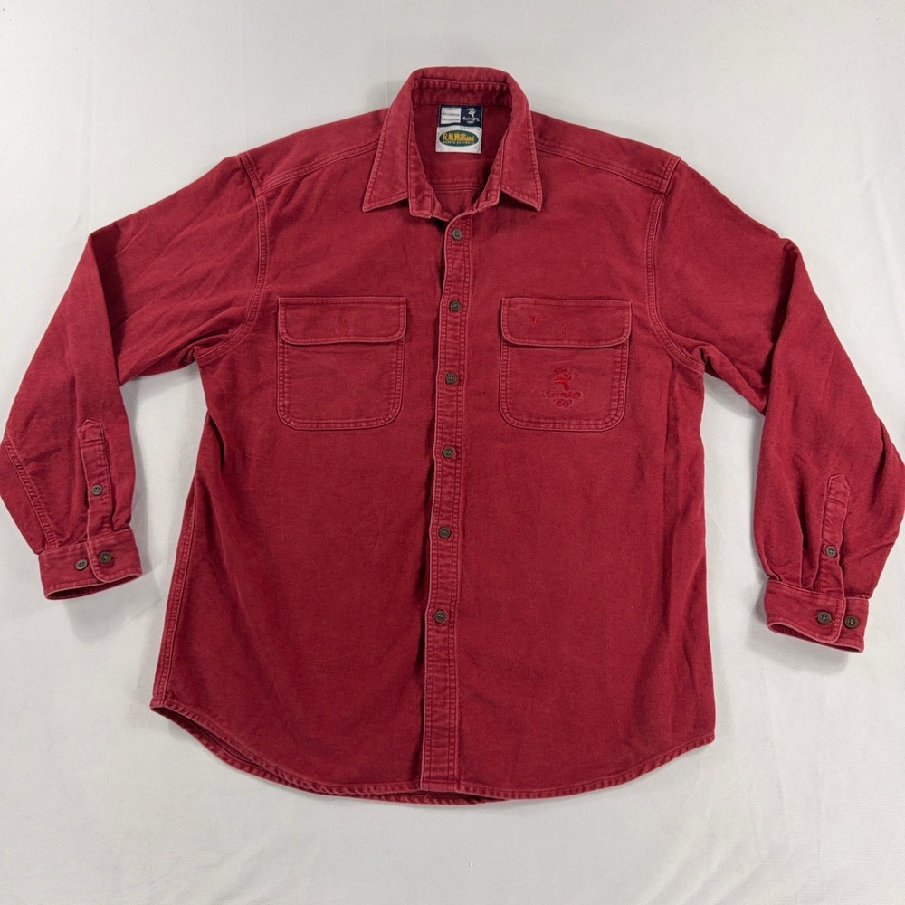 RM Williams Shirt Sydney 2000 Olympics Millennium Moleskin Red Mens Large‎